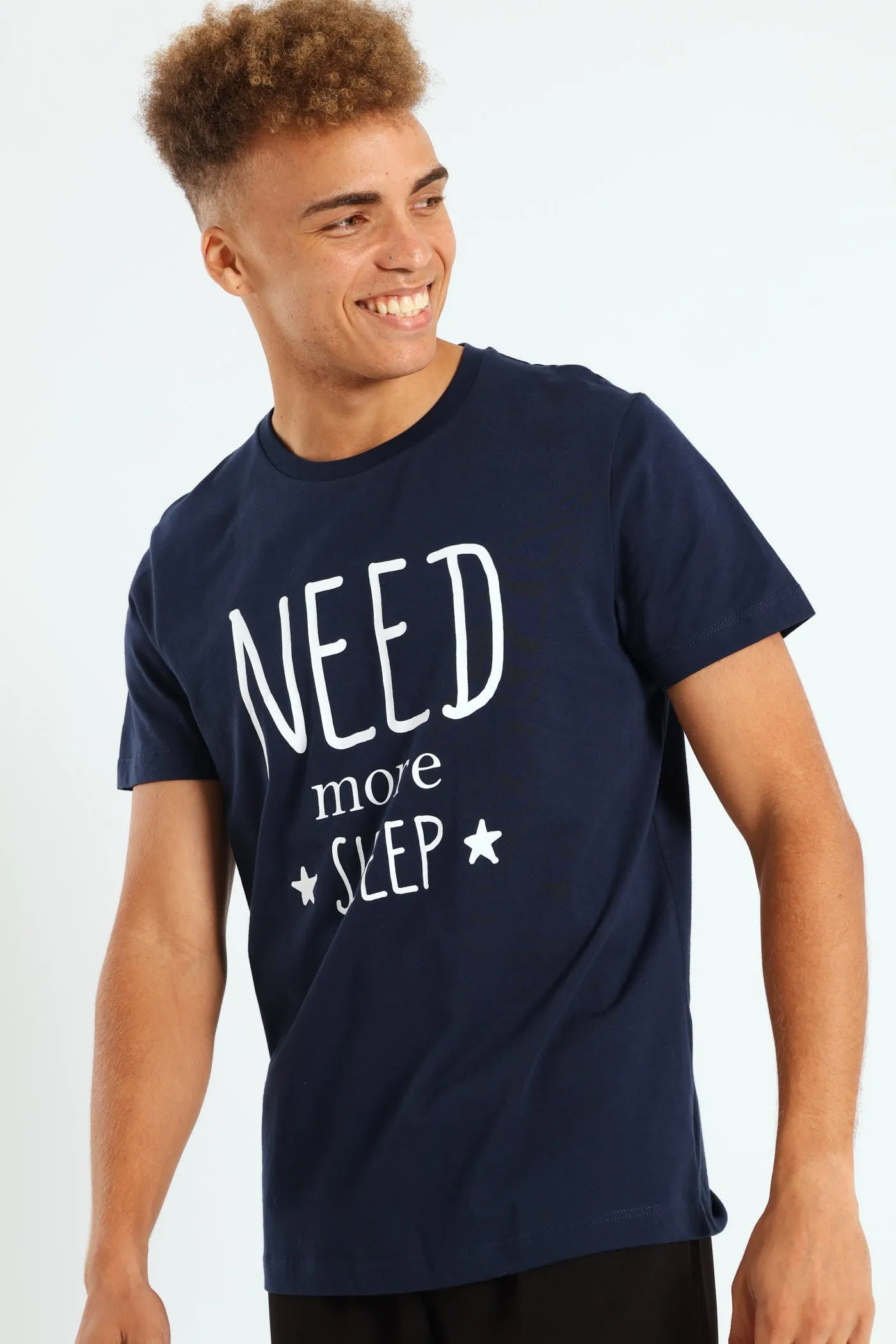 Need More Sleep Print Tee - Navy sold by Edgars product image thumbnail 3