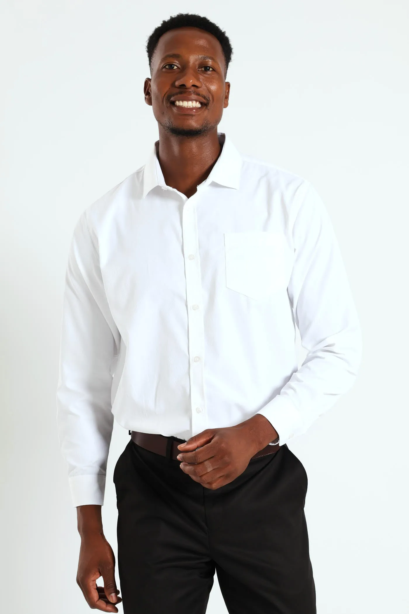 Contrast Dobby Shirt - White sold by Edgars product image thumbnail 3