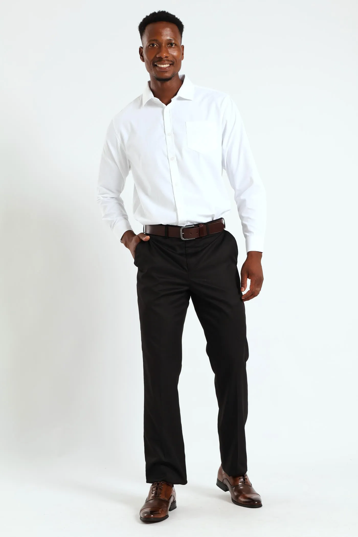 Contrast Dobby Shirt - White sold by Edgars