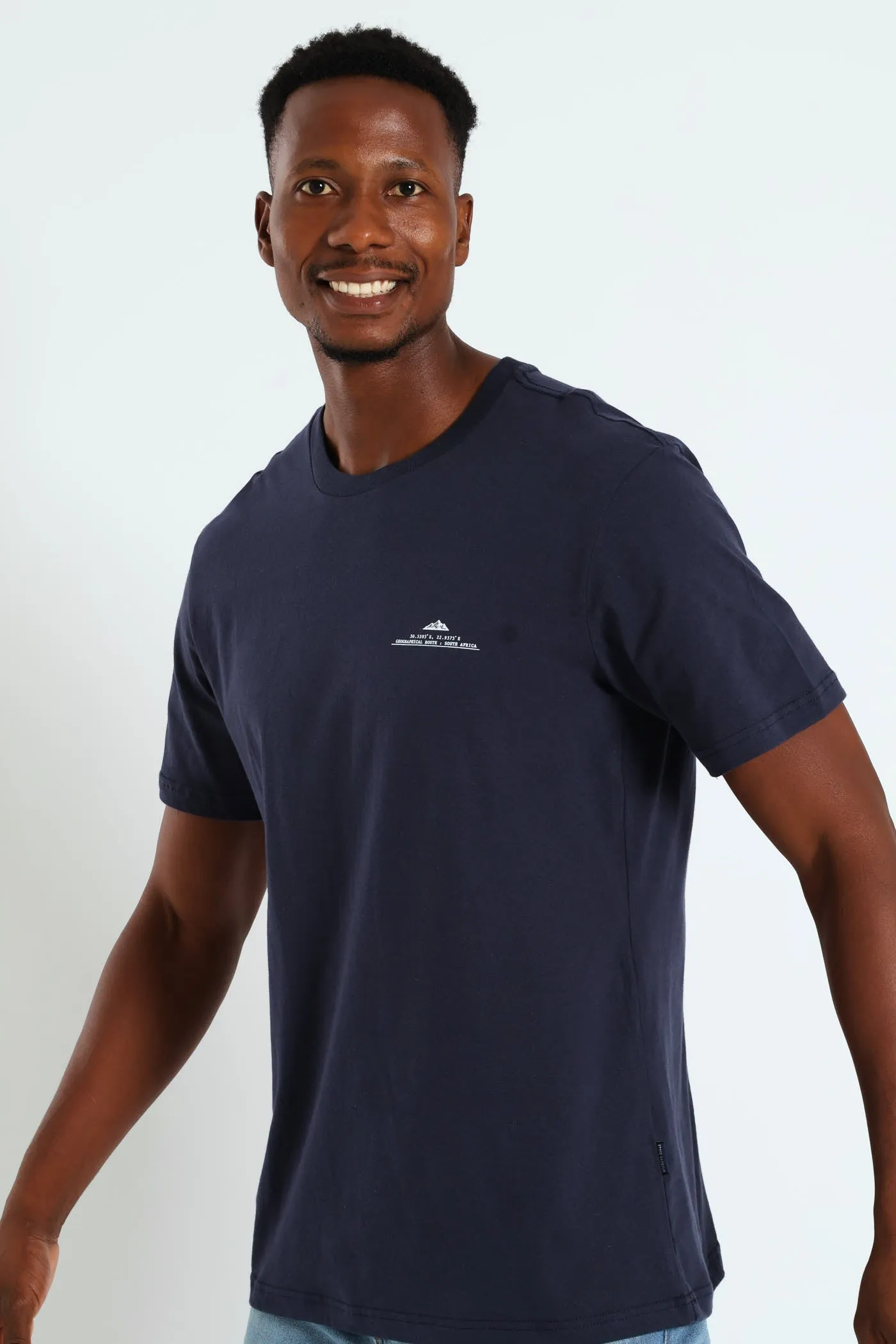 Geographical Front & Back Print Tee - Navy sold by Edgars product image thumbnail 3