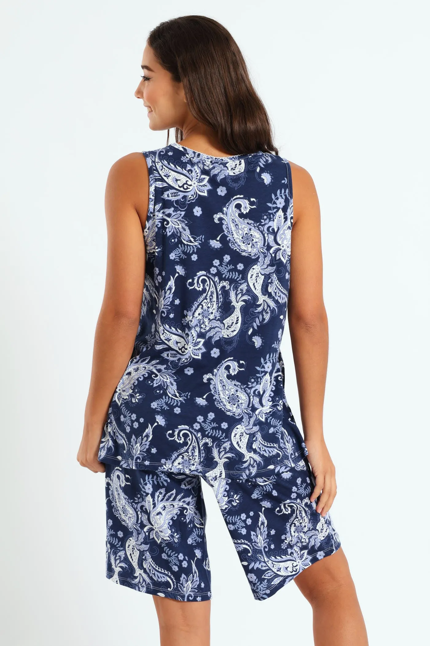 Paisley Top & Short Set - Navy sold by Edgars product image thumbnail 2