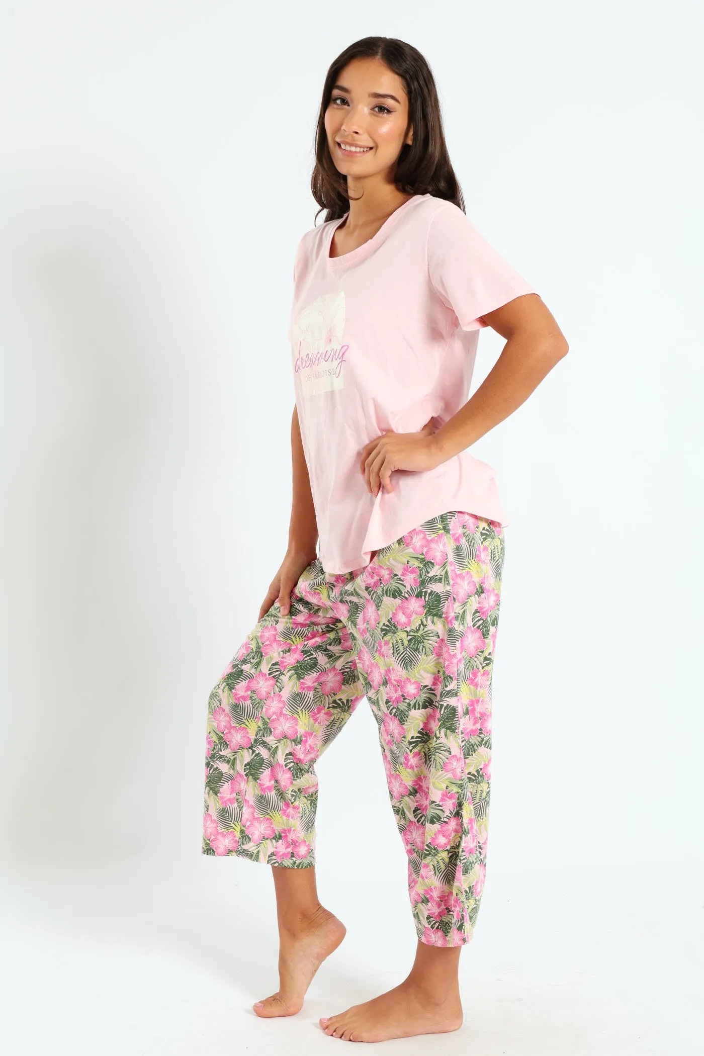 Paradise Tee & Capri Knit Set - Pink sold by Edgars product image thumbnail 3
