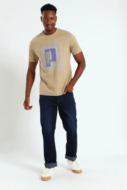 Graphics Execution Tee - Taupe sold by Edgars