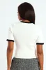 Tipped Pullover Top - White sold by Edgars