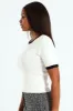 Tipped Pullover Top - White sold by Edgars
