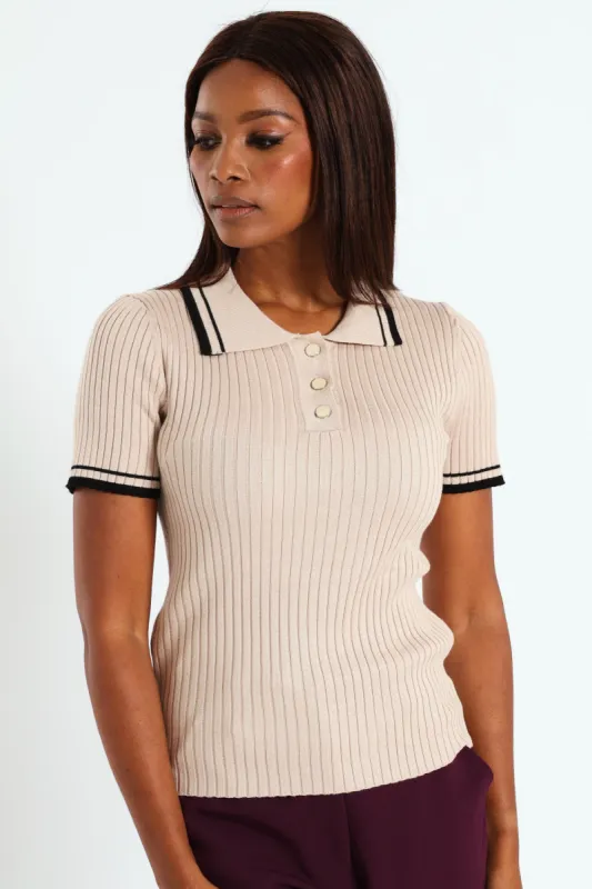 Double Tipped Golfer Tee - Taupe sold by Edgars