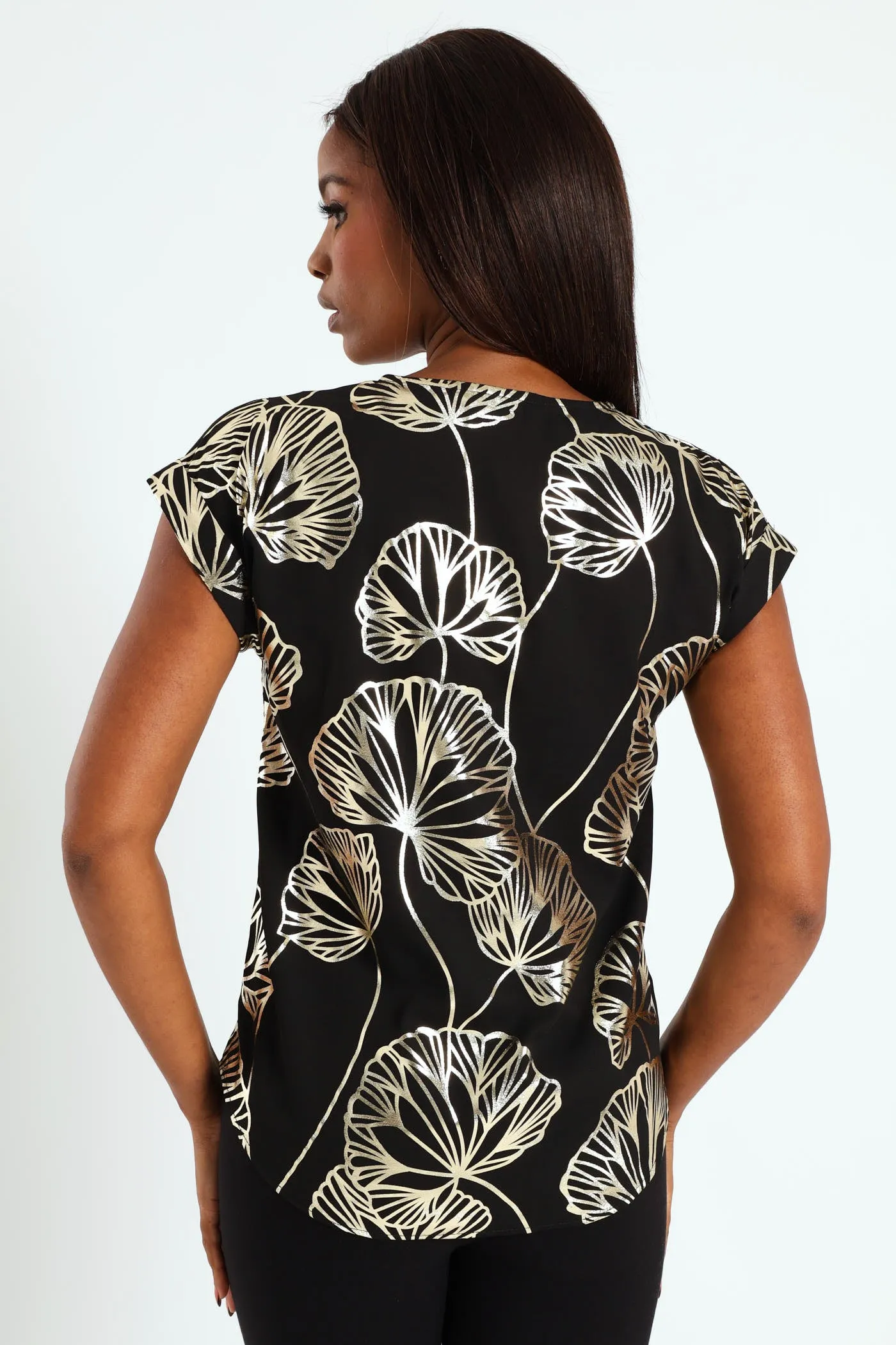 V-Neck Short Sleeve Formal Tee - Black sold by Edgars product image thumbnail 4