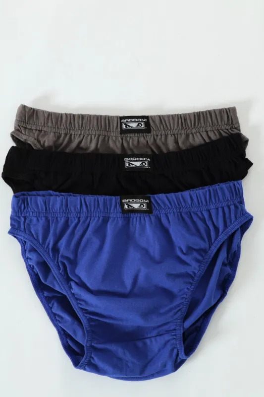 3 Pack Mini Briefs - Charcoal/Cobalt/Black sold by Edgars