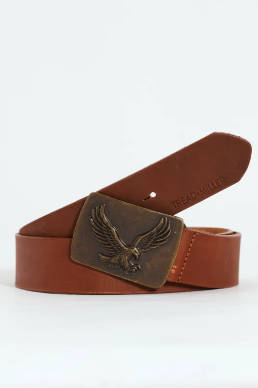 Big Eagle Buckle Belt - Brown sold by Edgars
