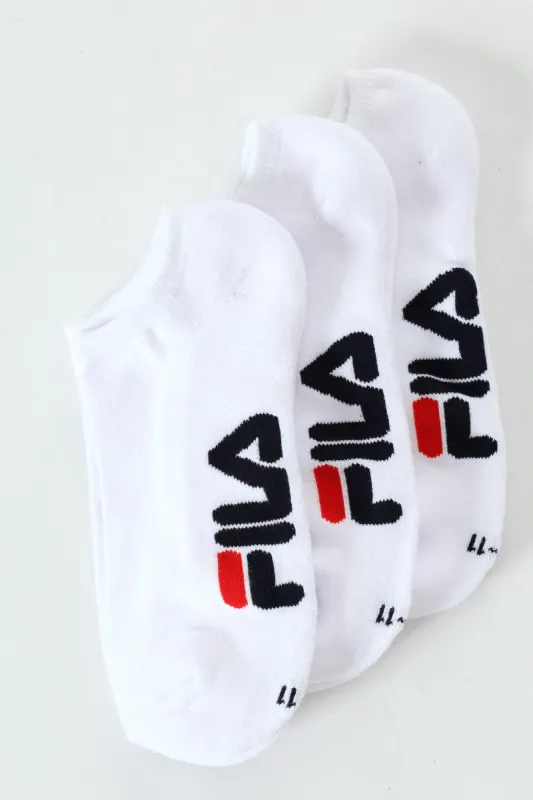 3 Pack Luke No Show Socks - White sold by Edgars