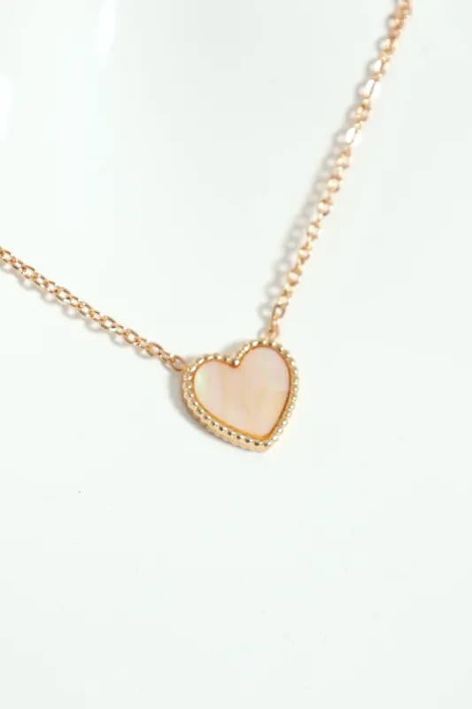Pearl Heart Pendant Necklace - Gold sold by Edgars