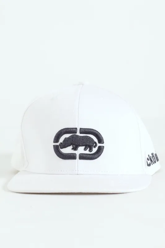 Embroidered Flat Cap - White sold by Edgars