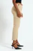Belted Stretch Sateen Chino Pant - Stone sold by Edgars