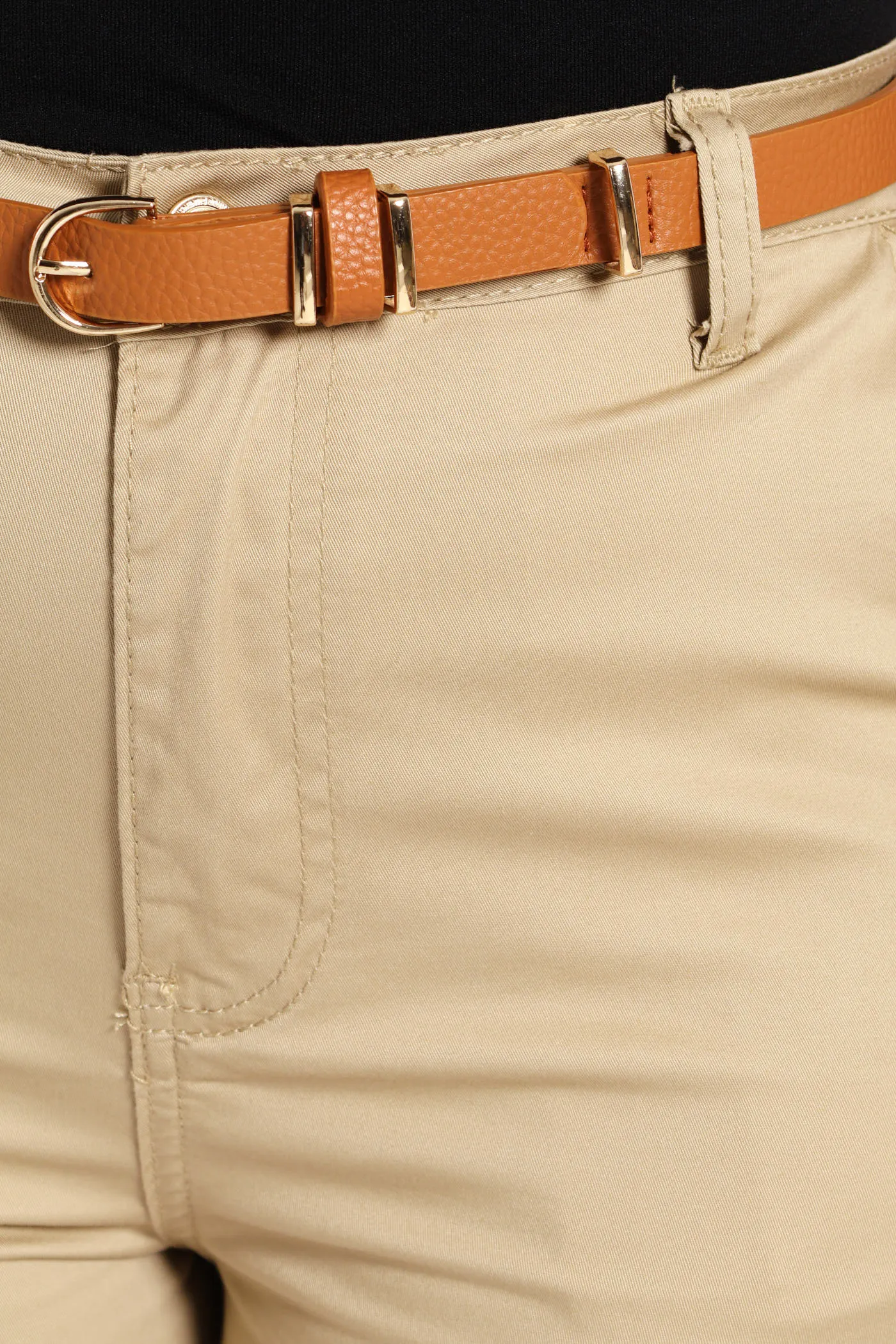 Belted Stretch Sateen Chino Pant - Stone sold by Edgars product image thumbnail 4
