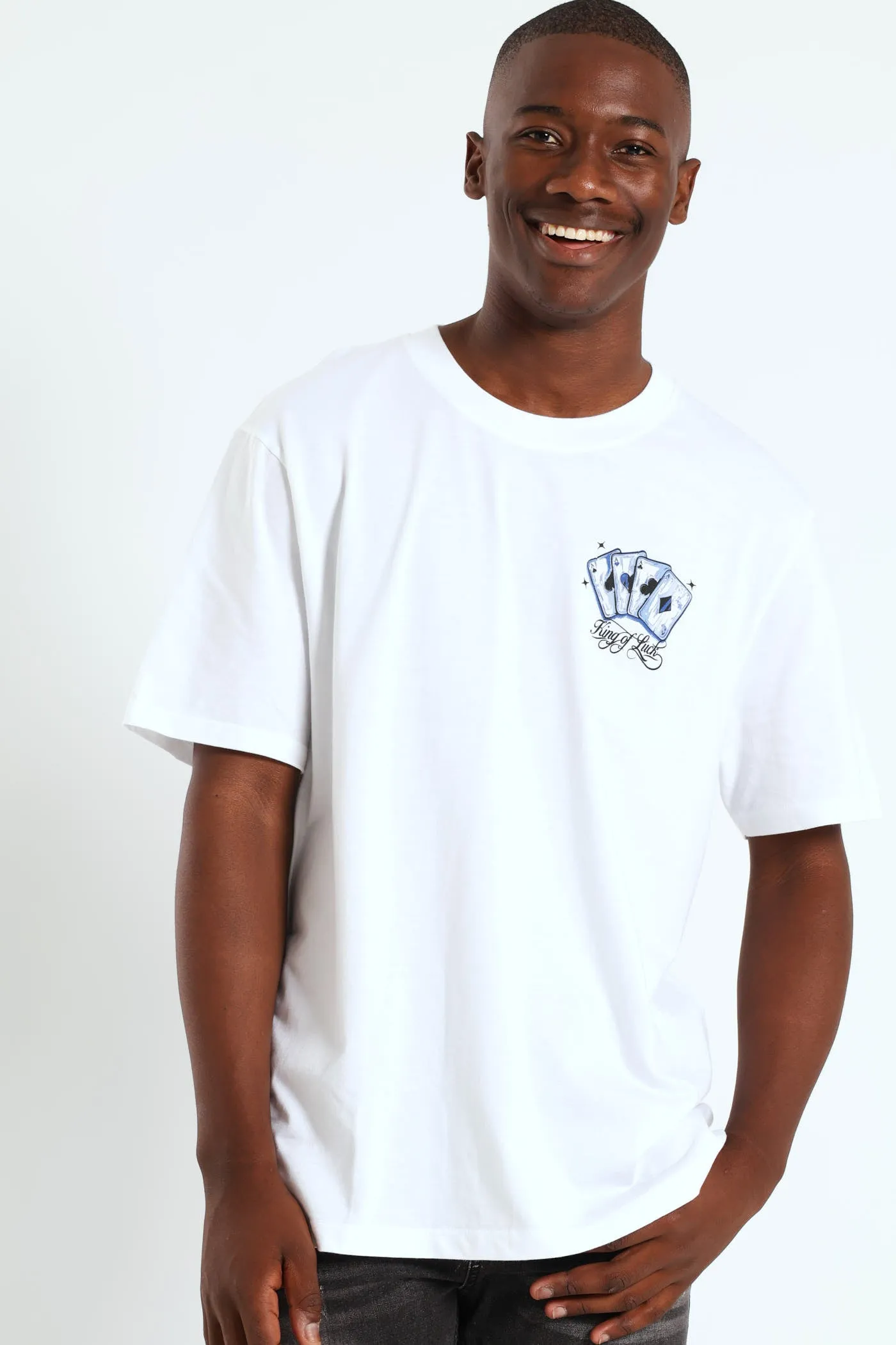 Cards Front & Back Tee - White sold by Edgars