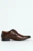 Laser Toecap Lace Up Derby Shoe - Brown sold by Edgars