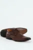 Laser Toecap Lace Up Derby Shoe - Brown sold by Edgars