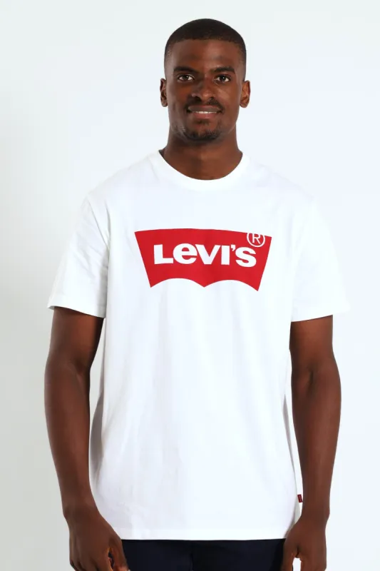 Graphic Set-In Neck Tee - White sold by Edgars