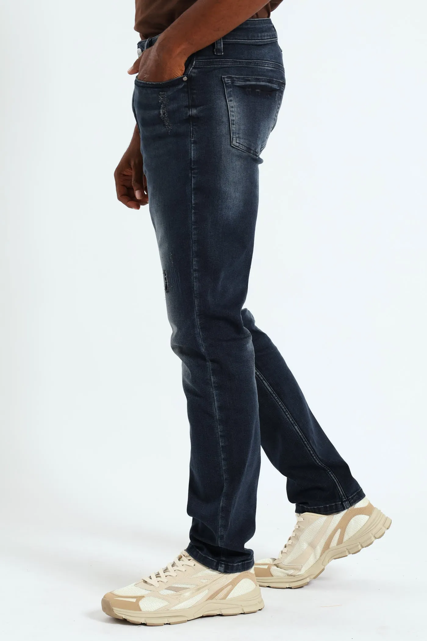 Ripped Slim Fashion Denim - Blue/Black sold by Edgars product image thumbnail 2