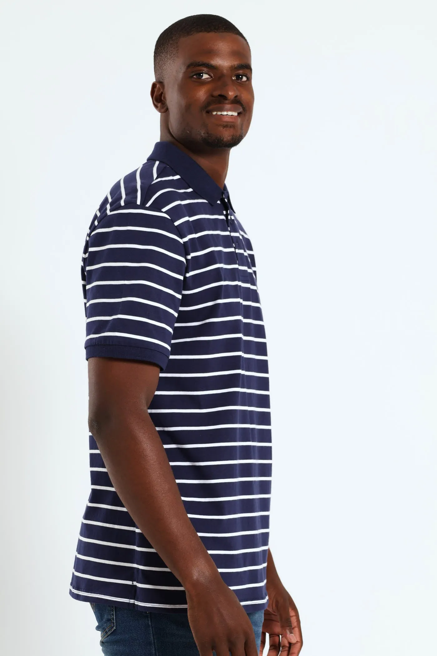 Stripe Golfer - Navy/White sold by Edgars product image thumbnail 2
