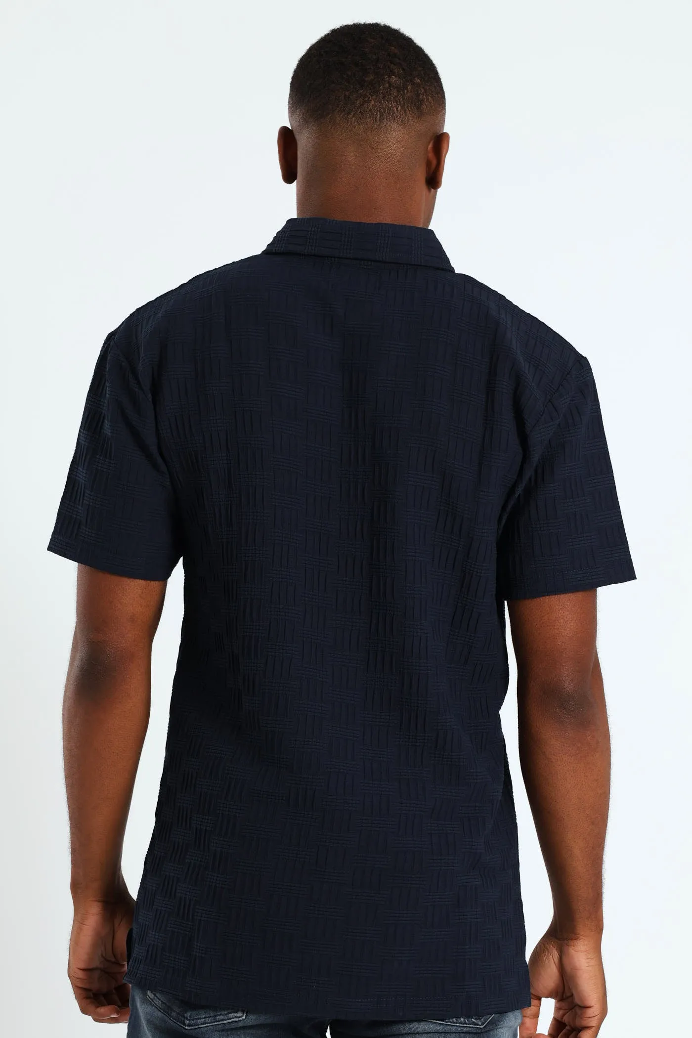 Texture Button Through Shirt - Navy sold by Edgars product image thumbnail 4