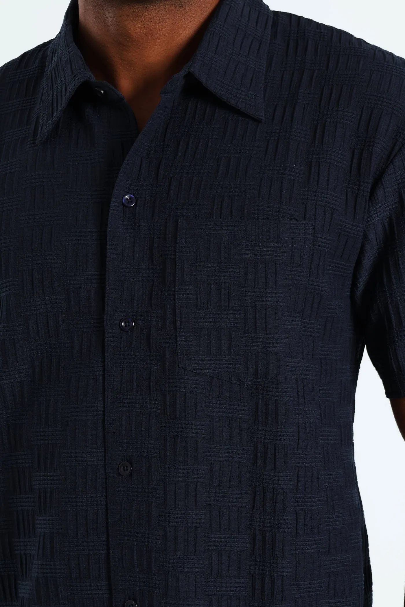 Texture Button Through Shirt - Navy sold by Edgars product image thumbnail 2