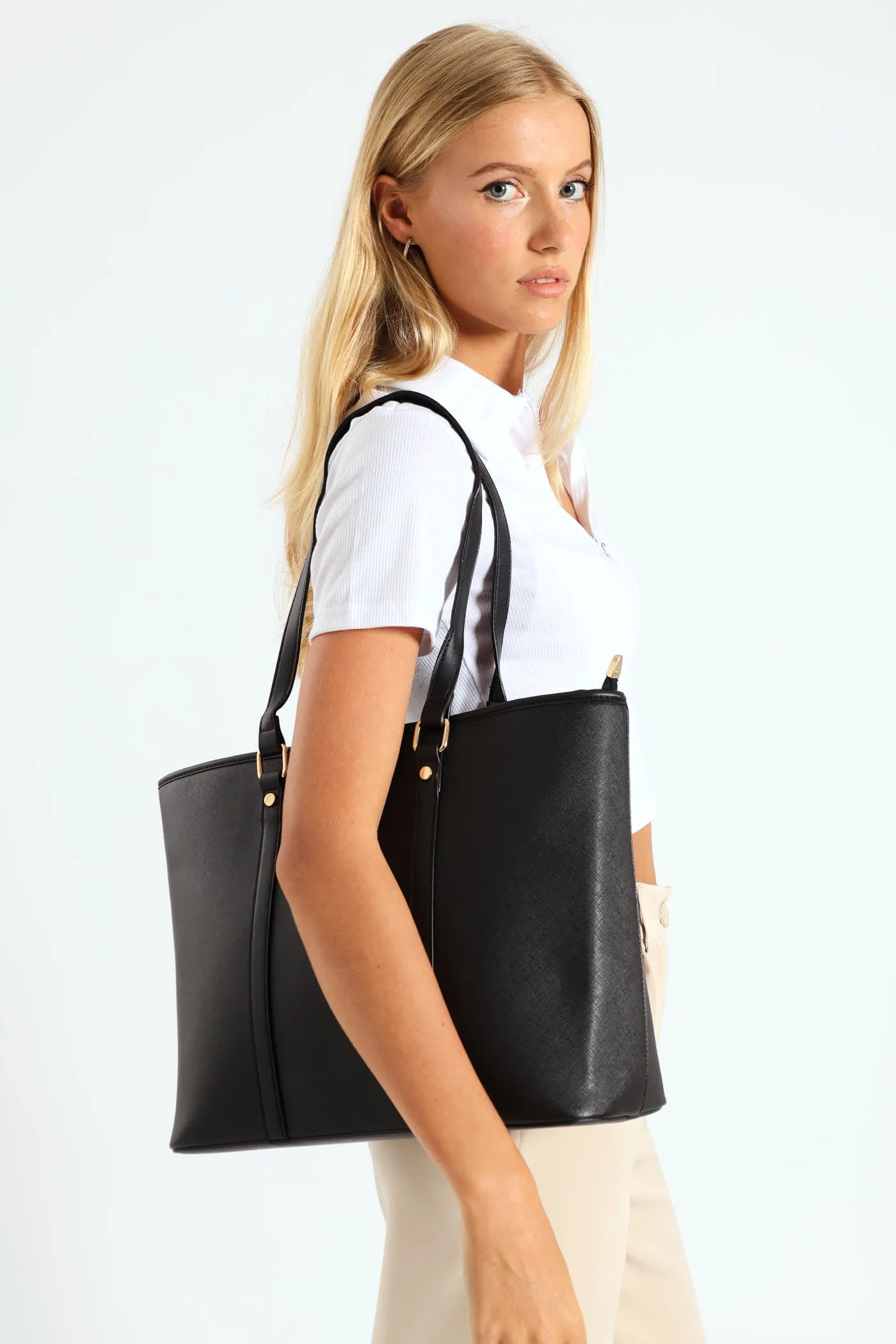 Canvas Shopper - Black sold by Edgars product image thumbnail 5