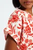 V-Neck Tiered Dress - White/Orange sold by Edgars