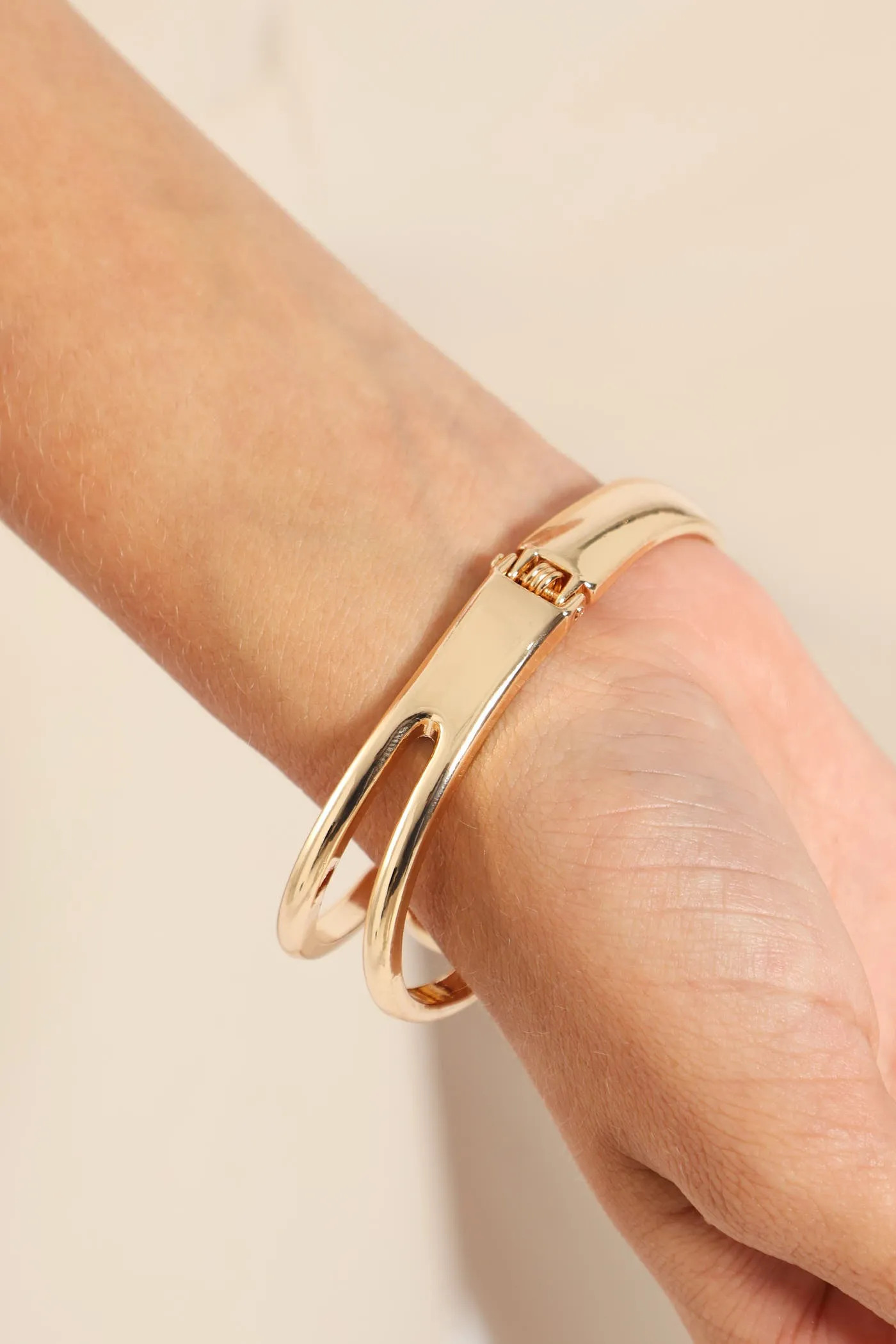 Cutout Rounded Cuff Bangle - Gold sold by Edgars product image thumbnail 2