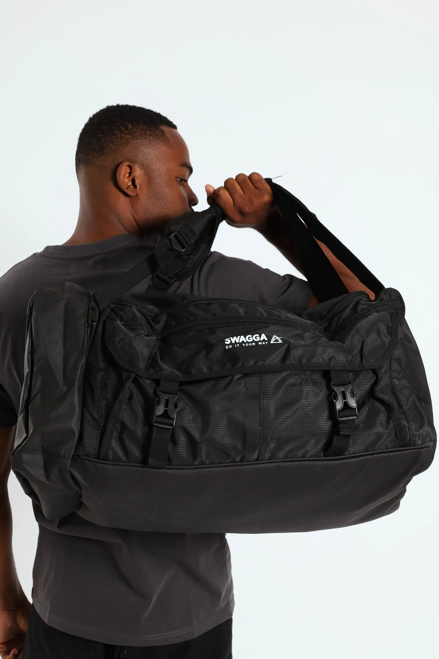 Textured Duffel Bag - Black sold by Edgars