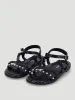 Girls Studded Sandal - Black sold by Edgars