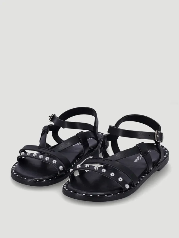 Girls Studded Sandal - Black sold by Edgars