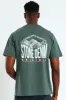 Mt Stone Front & Back Print Tee - Fatigue sold by Edgars