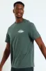 Mt Stone Front & Back Print Tee - Fatigue sold by Edgars