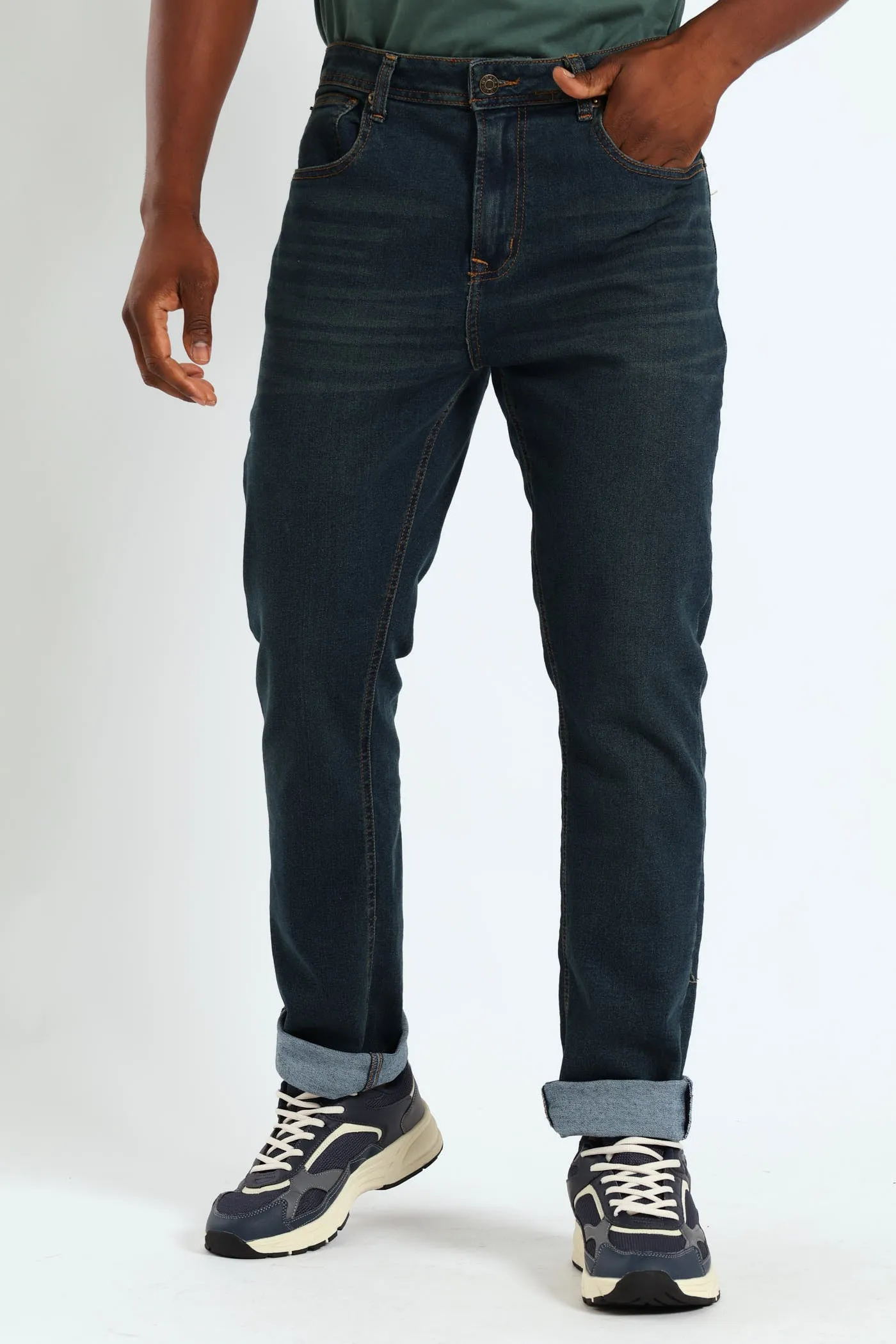 Camel Tint Slim Denim - Dark Wash sold by Edgars