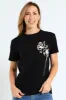 Painted Floral Tee - Black sold by Edgars