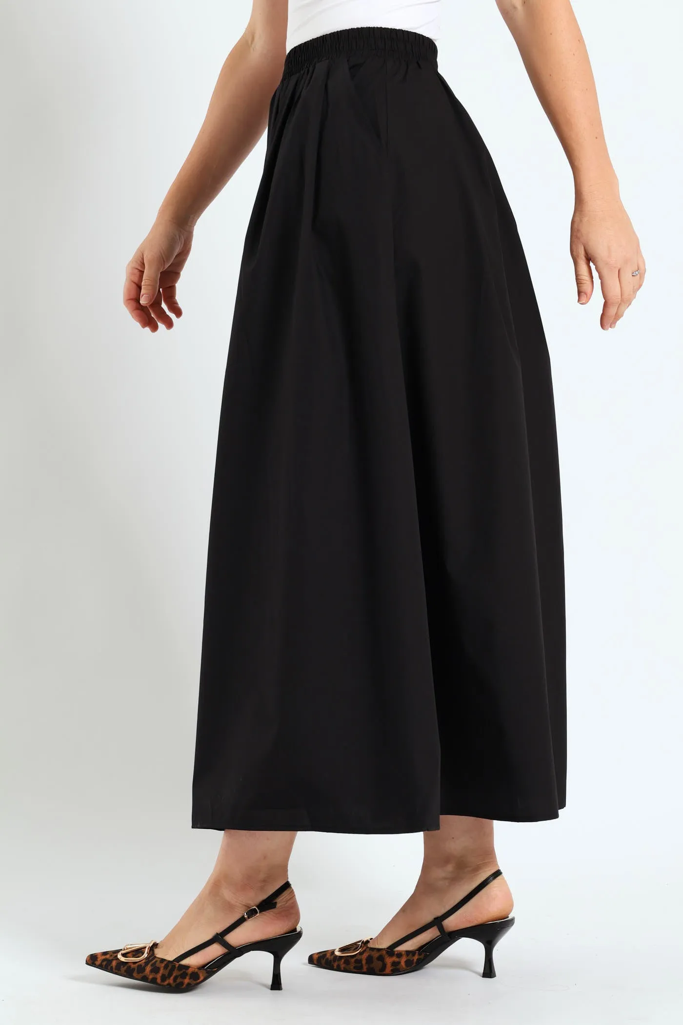Pull-On Poplin Midi Skirt - Black sold by Edgars product image thumbnail 3