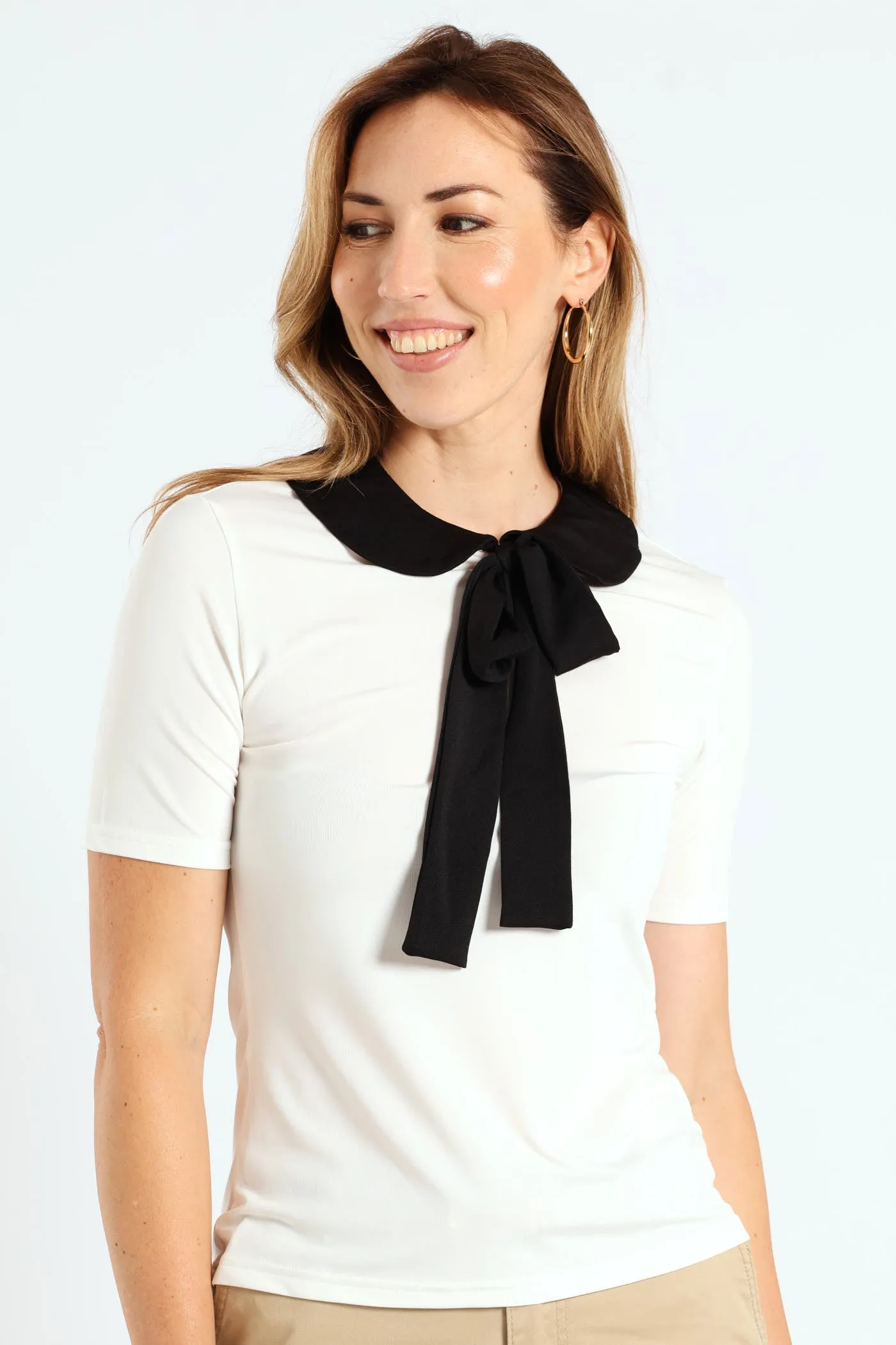 Peter Pan Tie Up Blouse - Cream sold by Edgars product image thumbnail 4