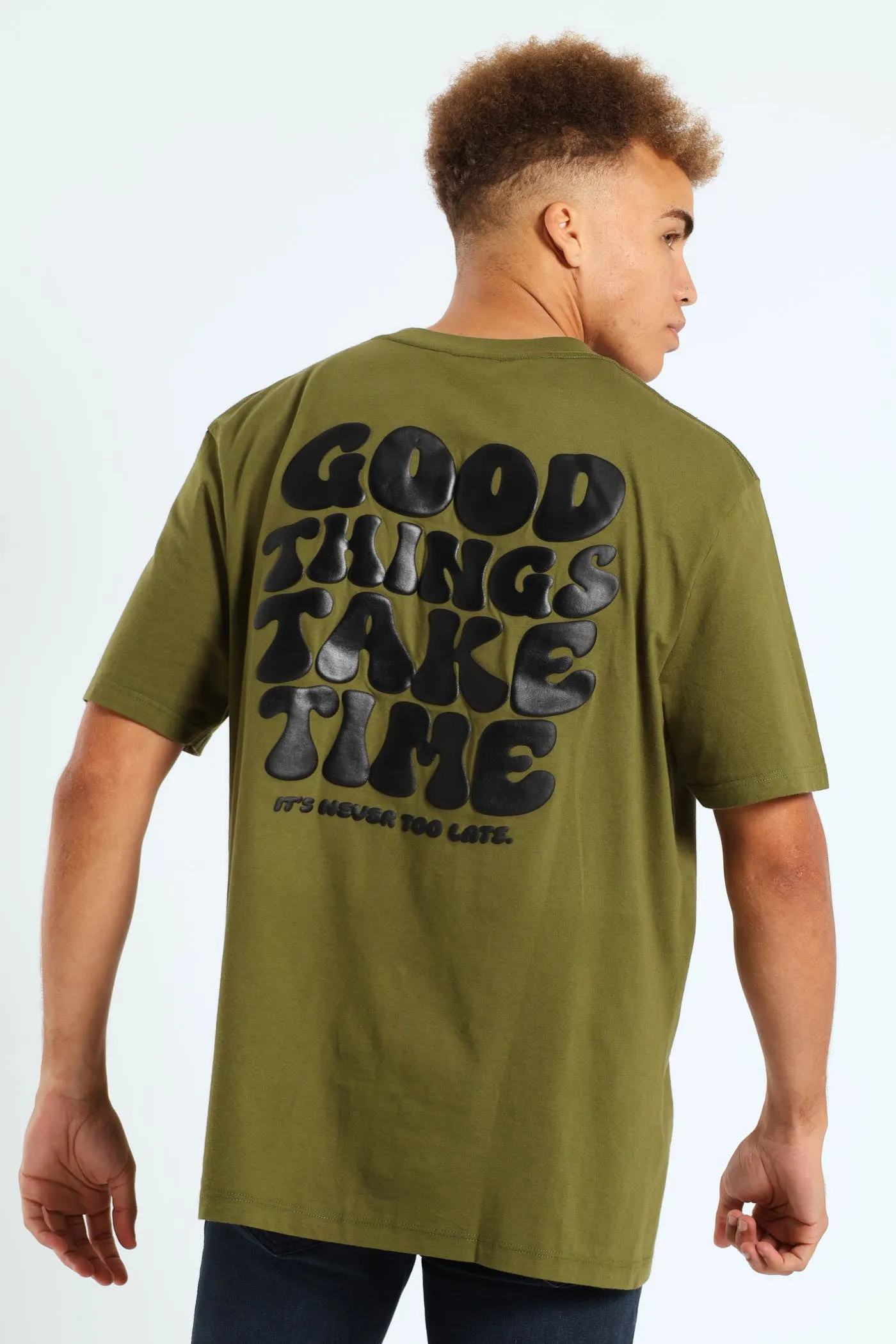 Good Things Print Tee - Light Fatigue sold by Edgars product image thumbnail 4