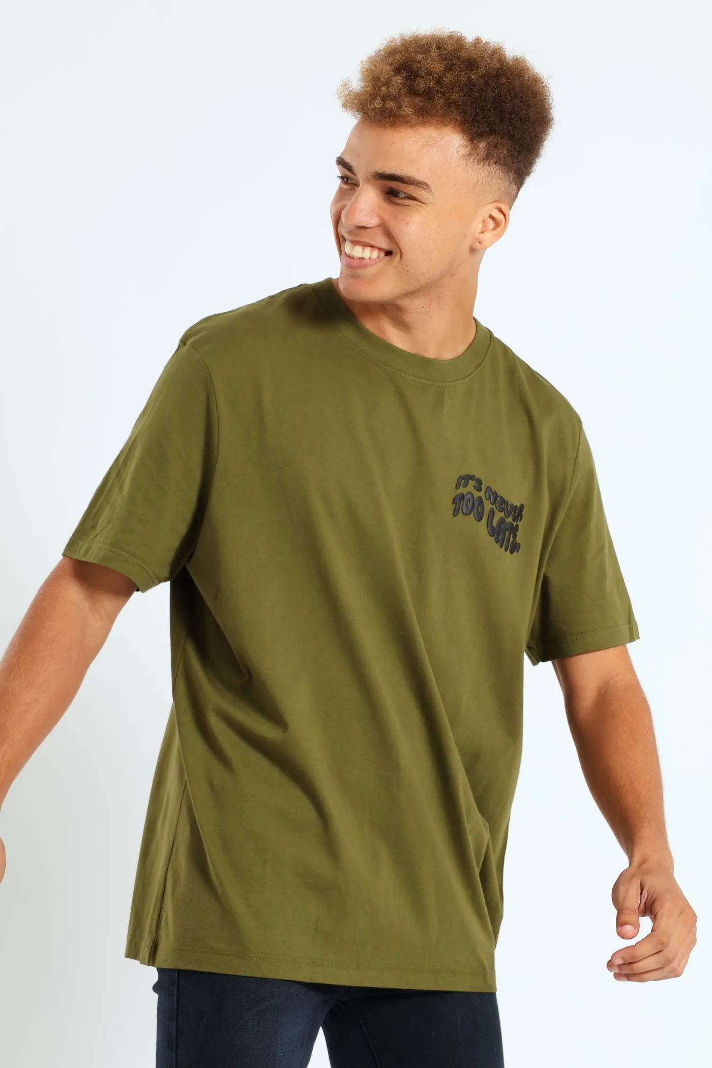 Good Things Print Tee - Light Fatigue sold by Edgars product image thumbnail 3