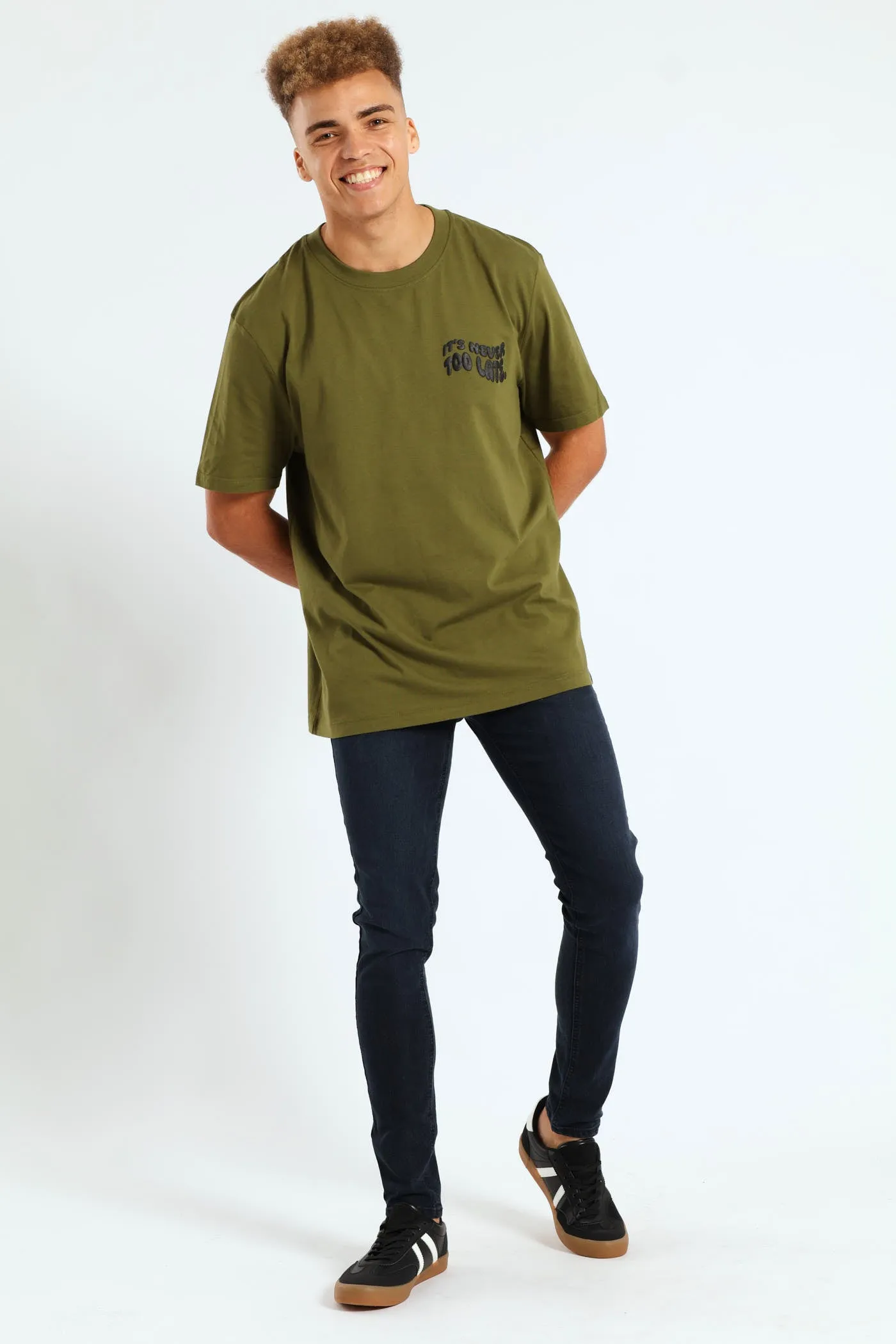 Good Things Print Tee - Light Fatigue sold by Edgars