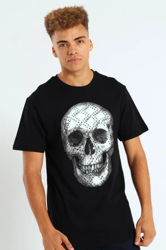 Skull HD Print Tee - Black sold by Edgars