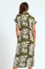 Belted Midi Shirt Dress - Fatigue/Cream sold by Edgars 
