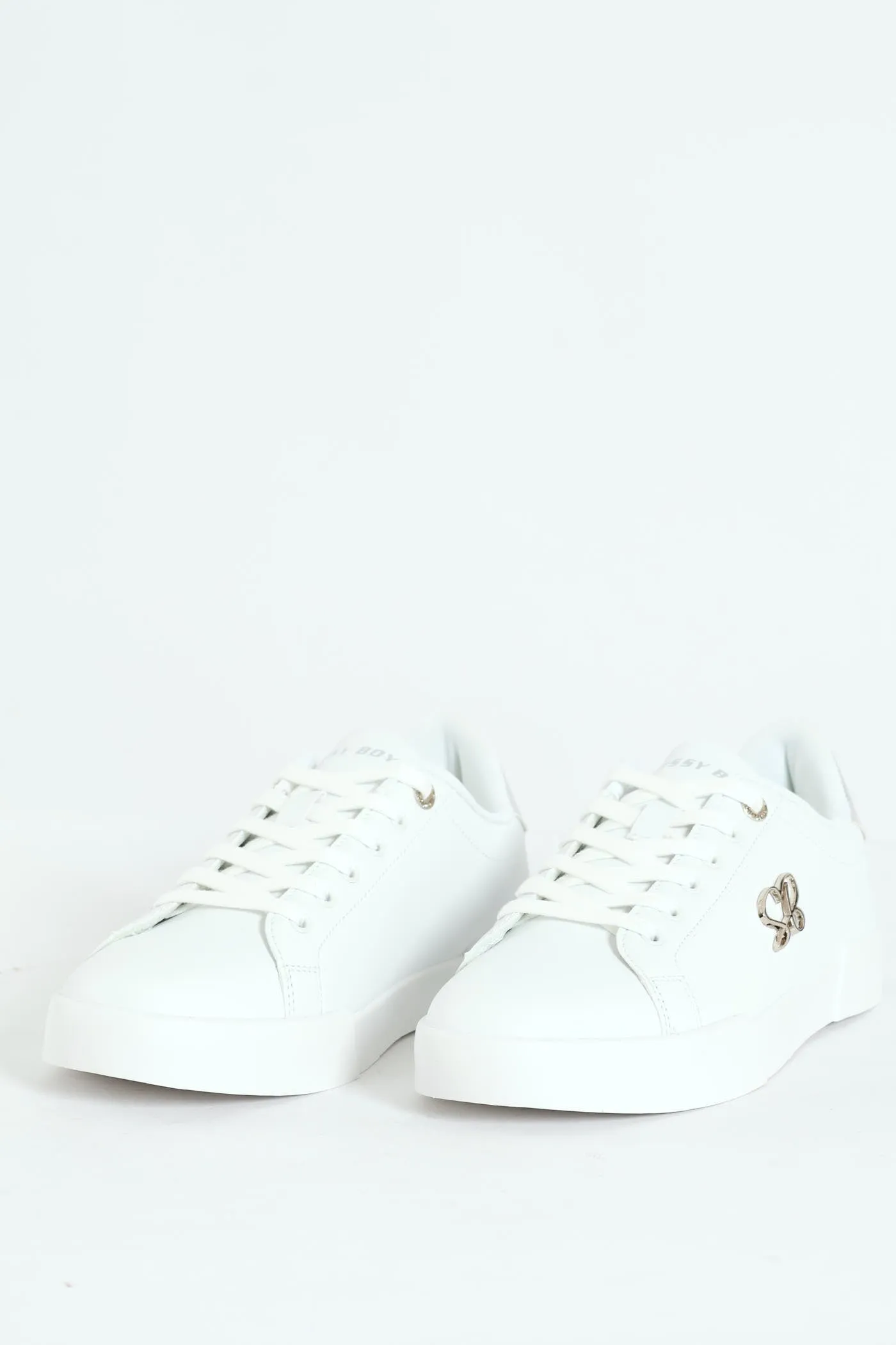 Classic Lace Up Logo Hardward Sneaker - White sold by Edgars