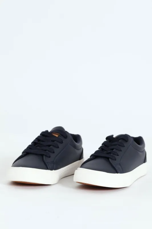 Boys Vulcanised Sneaker - Navy sold by Edgars