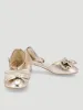 Girls Crinkle Bow Heeled Sandal - Gold sold by Edgars 