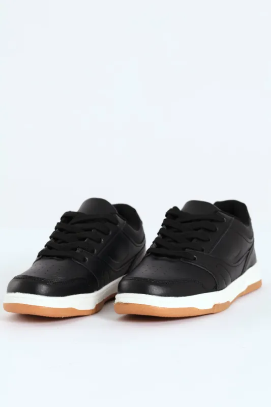 Boys Pu Sneaker - Black sold by Edgars