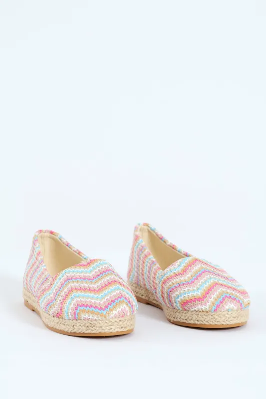Girls Woven Espadrille Pump sold by Edgars
