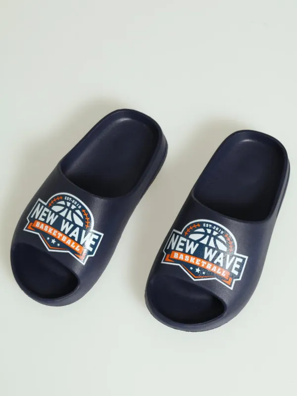 Boys Basketball Slide Sandal - Navy made by Edgars 