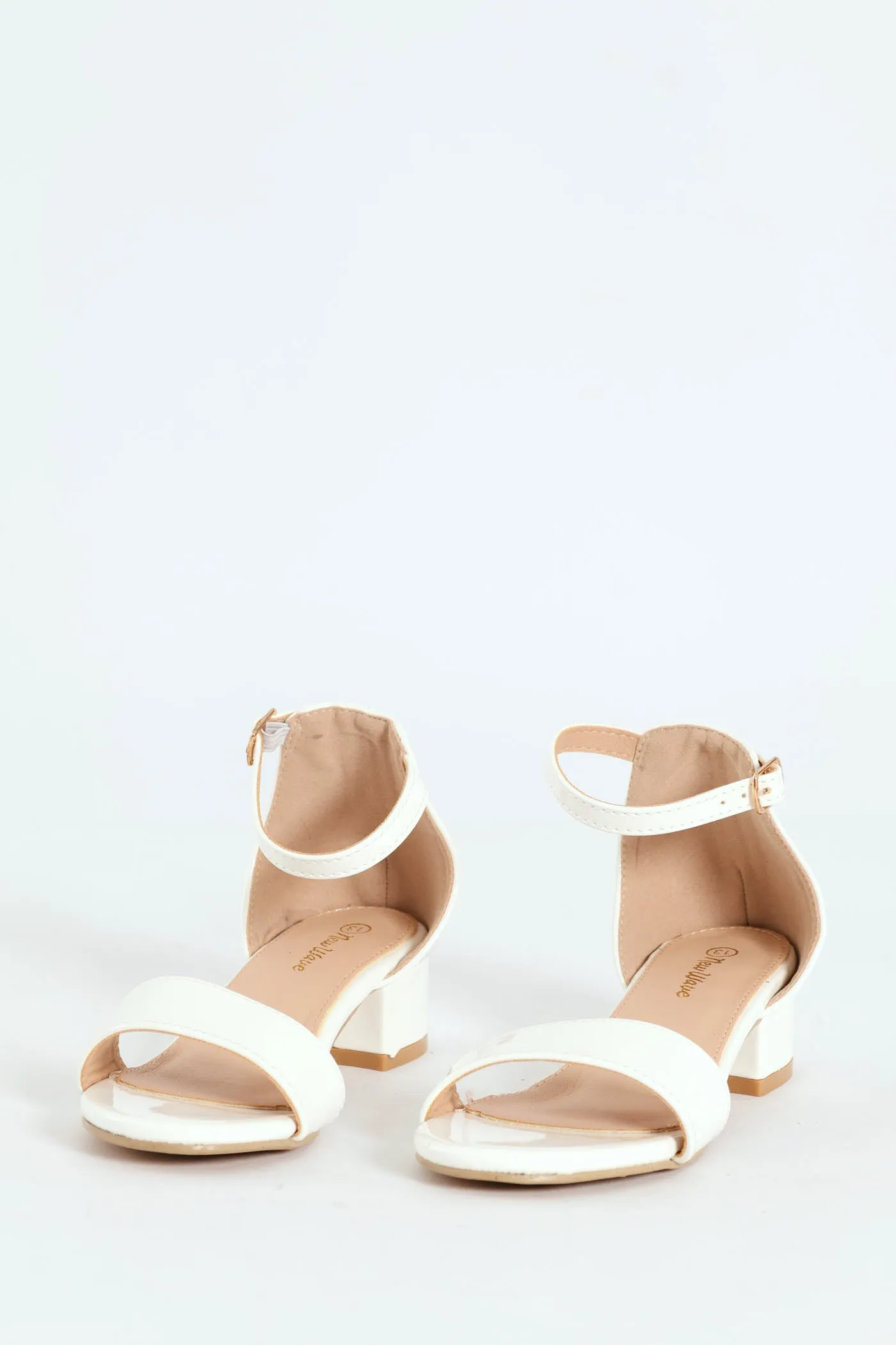 Girls Heeled Sandal - White sold by Edgars